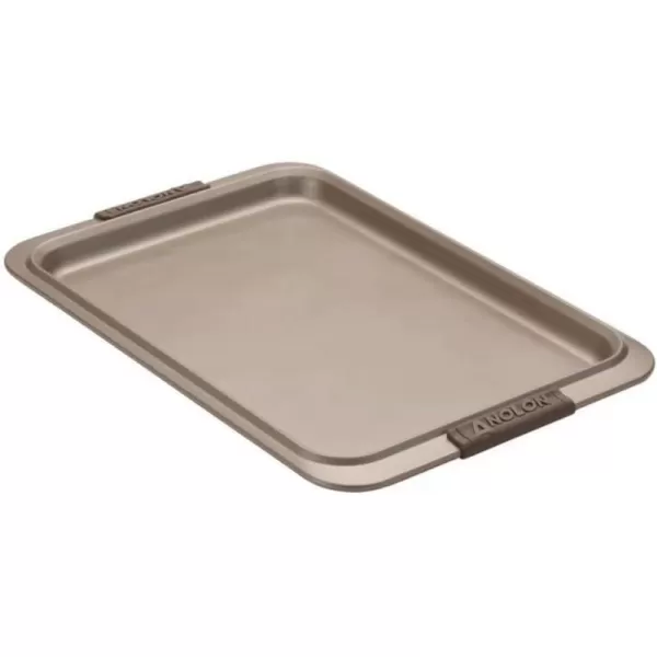Anolon Advanced Nonstick Bakeware Cookie Pan Set/Baking Sheets with Silicone Grips, 11" x 17", Bronze
