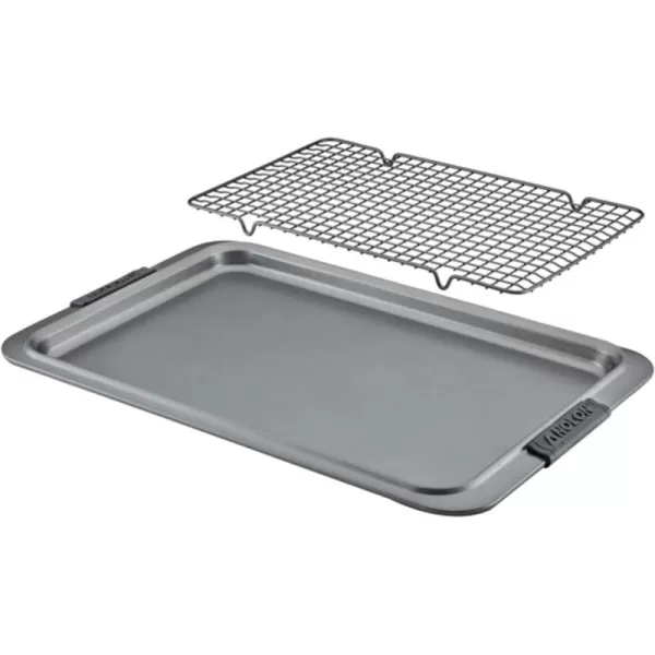 Anolon Advanced Nonstick Bakeware/Baking Sheet and Cooling Rack Set, 11" x 17" w, Gray