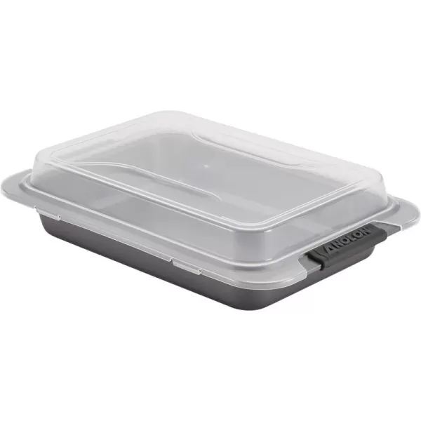 Anolon Advanced Nonstick Baking Pan With Lid / Nonstick Cake Pan With Lid, Rectangle - 9 Inch x 13 Inch, Gray)