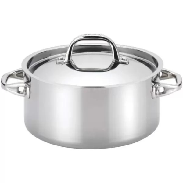 Anolon Advanced Stainless Steel Triply Sauce Pan/Saucepan with Lid, 3.5 Quart, Silver,31507