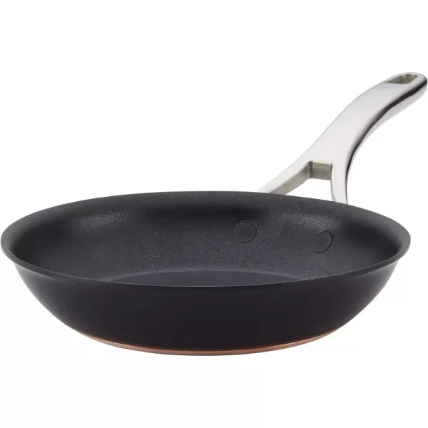 Anolon Nouvelle Copper Hard Anodized Nonstick Frying Pan / Fry Pan / Hard Anodized Skillet - 8.5 Inch, Black Onyx