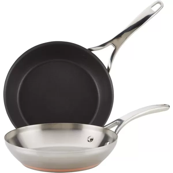 Anolon Nouvelle Stainless Steel Cookware Pots and Pans Set, 10 Piece)