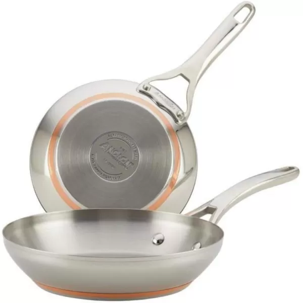 Anolon Nouvelle Stainless Steel Cookware Pots and Pans Set, 10 Piece)