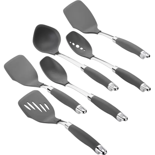 Anolon SureGrip Stainless Steel Meat Fork/Kitchen Tool, 13.25 Inch, Gray,46288)