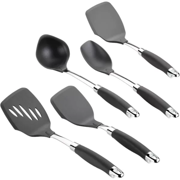 Anolon SureGrip Stainless Steel Meat Fork/Kitchen Tool, 13.25 Inch, Gray,46288)