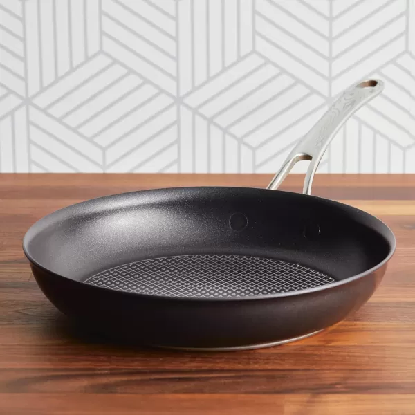 Anolon X Hybrid Nonstick Cookware Frying Pans/Skillet Set, Induction Suitable, 8 Inch, 10 Inch, and 12 Inch - Charcoal Gray