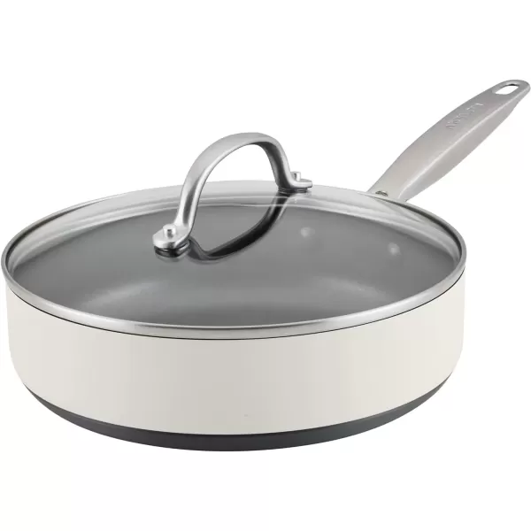 imageAnolon Achieve Hard Anodized Nonstick Saut Pan with Lid 3 Quart  CreamCream