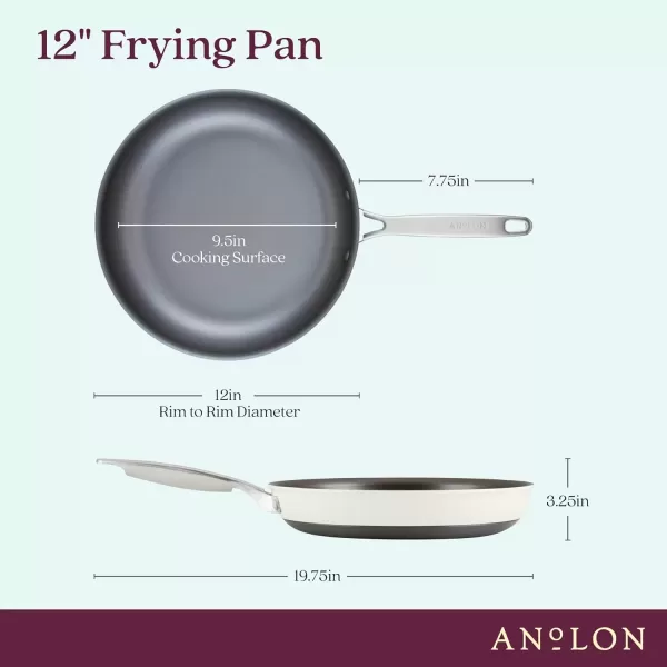 imageAnolon Achieve Hard Anodized Nonstick Saut Pan with Lid 3 Quart  CreamCream