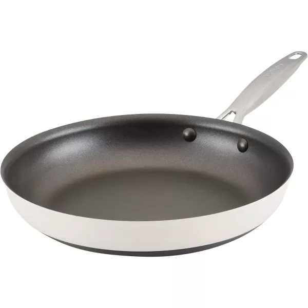 imageAnolon Achieve Hard Anodized Nonstick Saut Pan with Lid 3 Quart  CreamCream