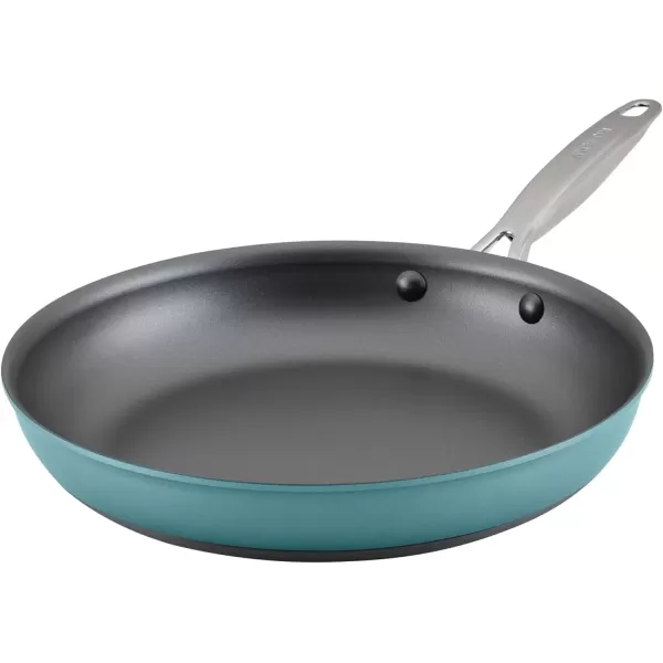 imageAnolon Achieve Hard Anodized Nonstick Saut Pan with Lid 3 Quart  CreamTeal