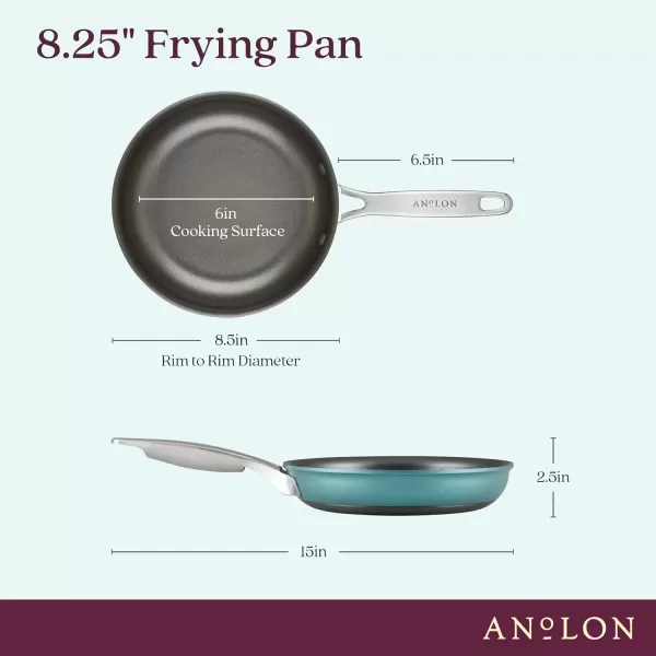 imageAnolon Achieve Hard Anodized Nonstick Saut Pan with Lid 3 Quart  CreamTeal