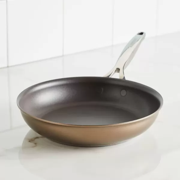 imageAnolon Ascend Hard Anodized Nonstick Frying PanSkillet  Good for All Stovetops Gas Glass Top Electric ampamp Induction Dishwasher ampamp Oven Safe with Stainless Steel Handle 12 Inch  BronzeSkillet 10 Inch