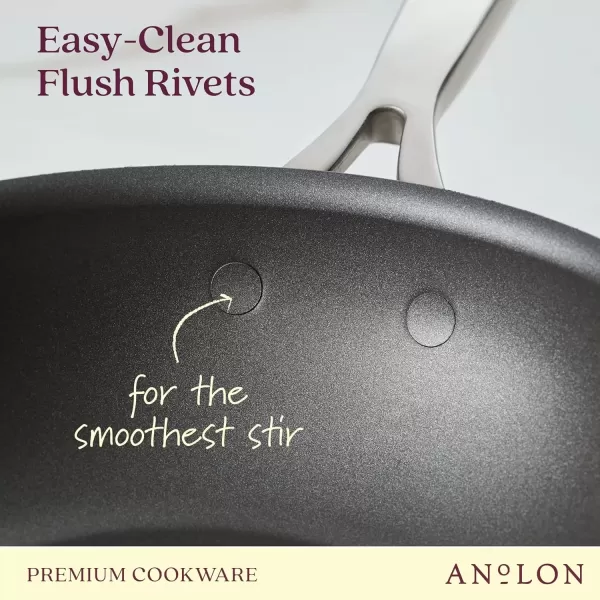 imageAnolon Ascend Hard Anodized Nonstick Frying PanSkillet  Good for All Stovetops Gas Glass Top Electric ampamp Induction Dishwasher ampamp Oven Safe with Stainless Steel Handle 12 Inch  BronzeStir Fry Pan 10 Inch