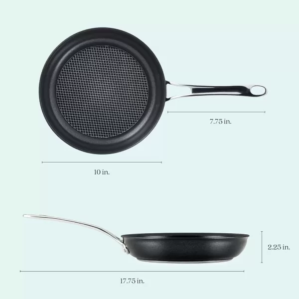 imageAnolon X Hybrid Nonstick Induction Frying PansSkillet Set 10 Inch and 12 Inch Dark GraySkillet 10 Inch