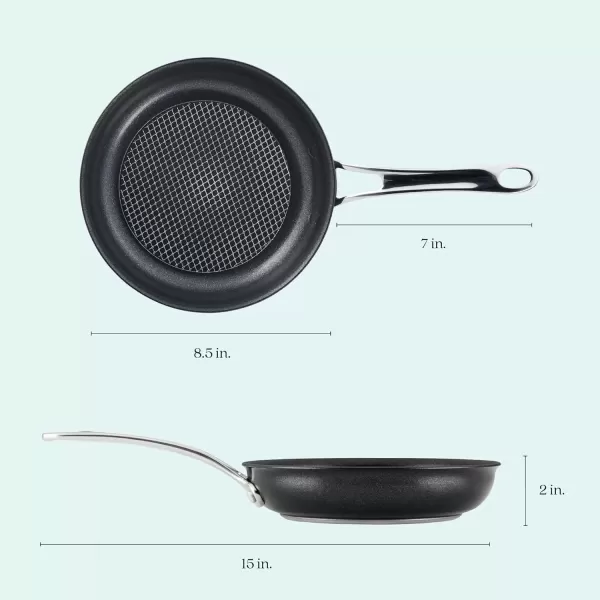 imageAnolon X Hybrid Nonstick Induction Frying PansSkillet Set 10 Inch and 12 Inch Dark GraySkillet 825 Inch
