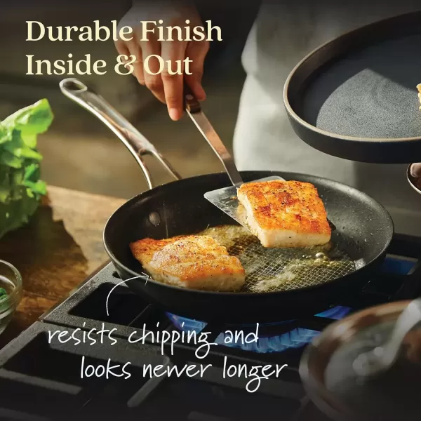 imageAnolon X Hybrid Nonstick Induction Frying PansSkillet Set 10 Inch and 12 Inch Dark GraySkillet Set 8 Inch  10 Inch  12 Inch