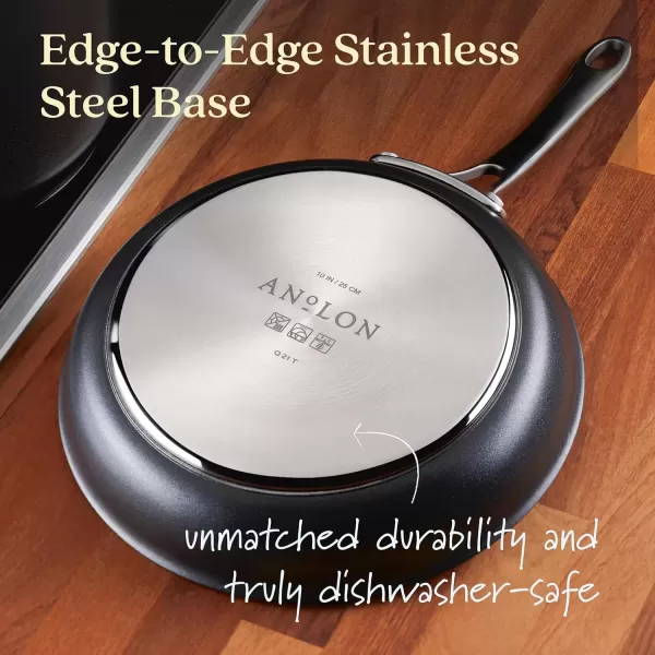 imageAnolon X Hybrid Nonstick Induction Frying PansSkillet Set 10 Inch and 12 Inch Dark GraySkillet Set 8 Inch  10 Inch  12 Inch