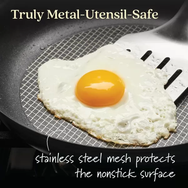 imageAnolon X Hybrid Nonstick Induction Frying PansSkillet Set 10 Inch and 12 Inch Dark GraySkillet Set 8 Inch  10 Inch  12 Inch
