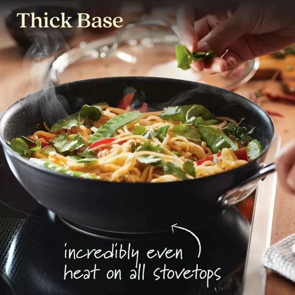 imageAnolon X Hybrid Nonstick Induction Frying PansSkillet Set 10 Inch and 12 Inch Dark GrayStir Fry 10 Inch