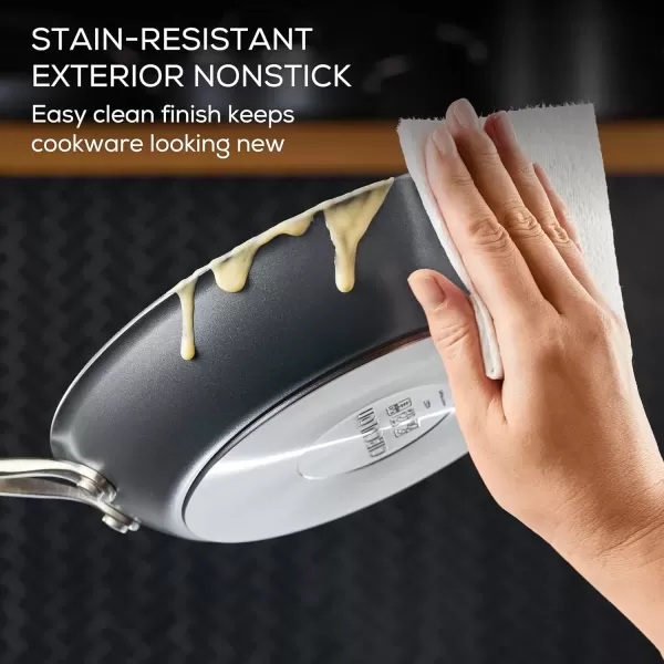 imageCirculon A1 Series with ScratchDefense Technology Nonstick Induction Frying PansSkillet Set 85 Inch and 10 Inch  Graphite Skillet Set 85quot ampamp 10quotSkillet Set 85  10