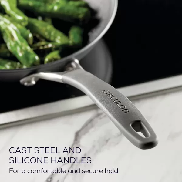 imageCirculon A1 Series with ScratchDefense Technology Nonstick Induction Frying PansSkillet Set 85 Inch and 10 Inch  Graphite Skillet Set 85quot ampamp 10quotSkillet Set 85  10