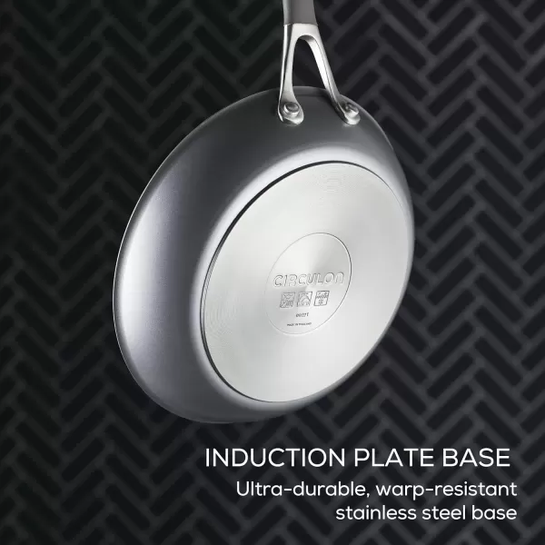 imageCirculon A1 Series with ScratchDefense Technology Nonstick Induction Frying PansSkillet Set 85 Inch and 10 Inch  Graphite Skillet Set 85quot ampamp 10quotSkillet Set 85  10