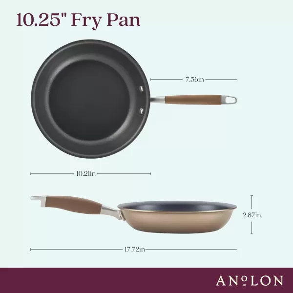 imageAnolon Advanced Home HardAnodized Nonstick Skillets 12Inch with Lid BronzeBronze