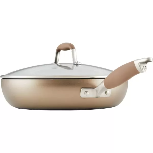 imageAnolon Advanced Home HardAnodized Nonstick Skillets 12Inch with Lid BronzeBronze
