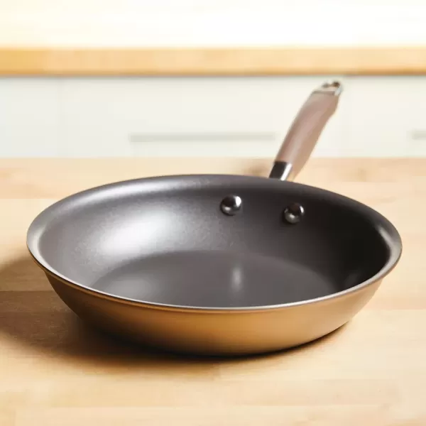 imageAnolon Advanced Home HardAnodized Nonstick Skillets 12Inch with Lid BronzeBronze
