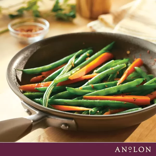 imageAnolon Advanced Home HardAnodized Nonstick Skillets 12Inch with Lid BronzeBronze
