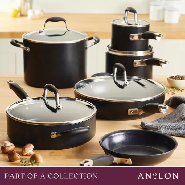 imageAnolon Advanced Home HardAnodized Nonstick Skillets 12Inch with Lid BronzeBronze
