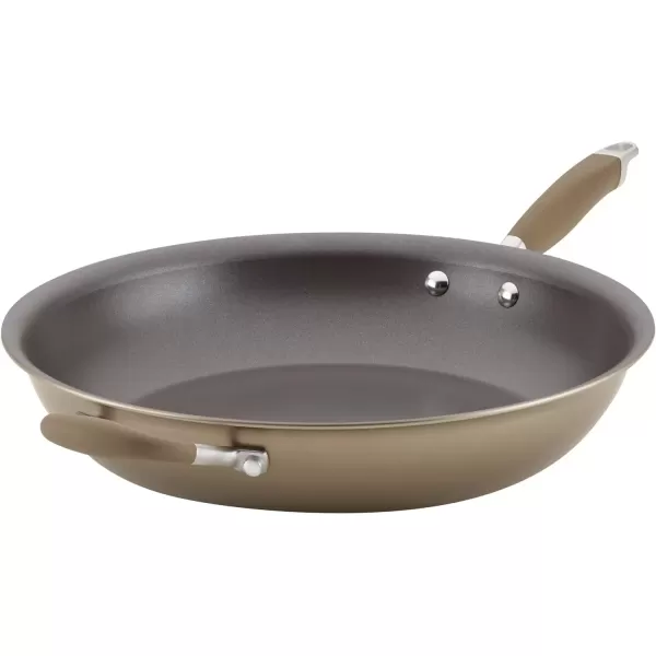 imageAnolon Advanced Home HardAnodized Nonstick Skillets 12Inch with Lid BronzeBronze