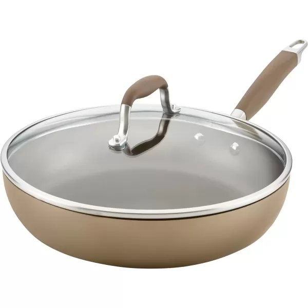 imageAnolon Advanced Home HardAnodized Nonstick Skillets 12Inch with Lid BronzeBronze