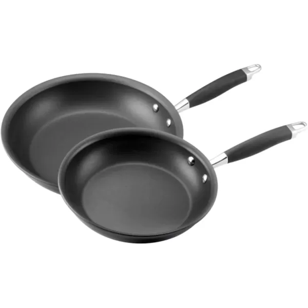 imageAnolon Advanced Home HardAnodized Nonstick Skillets 12Inch with Lid BronzeGray