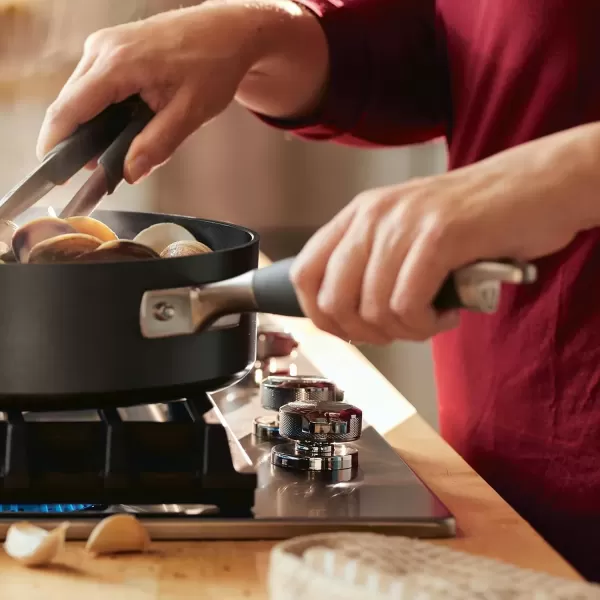 imageAnolon Advanced Home HardAnodized Nonstick Skillets 12Inch with Lid BronzeMoonstone