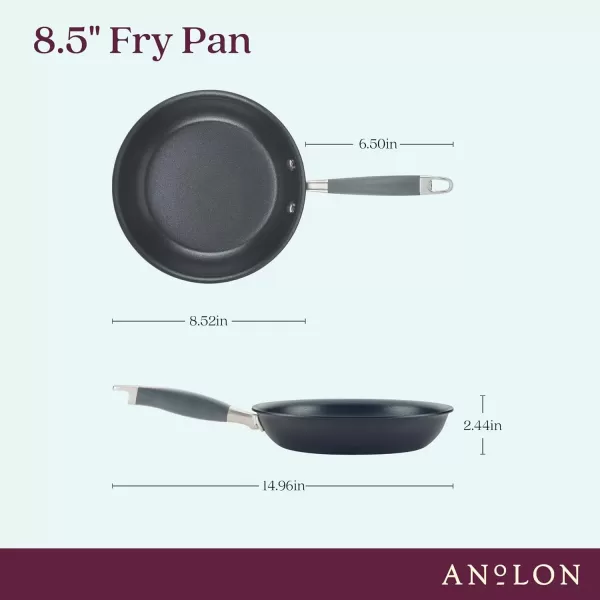 imageAnolon Advanced Home HardAnodized Nonstick Skillets 12Inch with Lid BronzeMoonstone