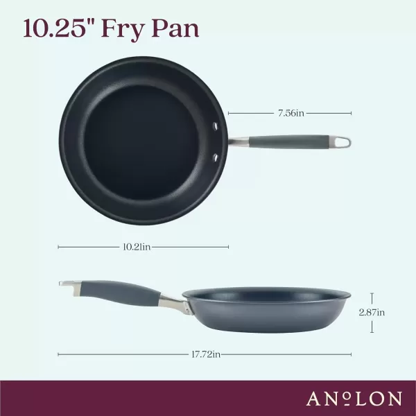 imageAnolon Advanced Home HardAnodized Nonstick Skillets 12Inch with Lid BronzeMoonstone