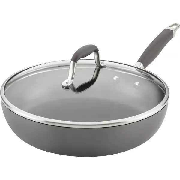 imageAnolon Advanced Home HardAnodized Nonstick Skillets 12Inch with Lid BronzeMoonstone