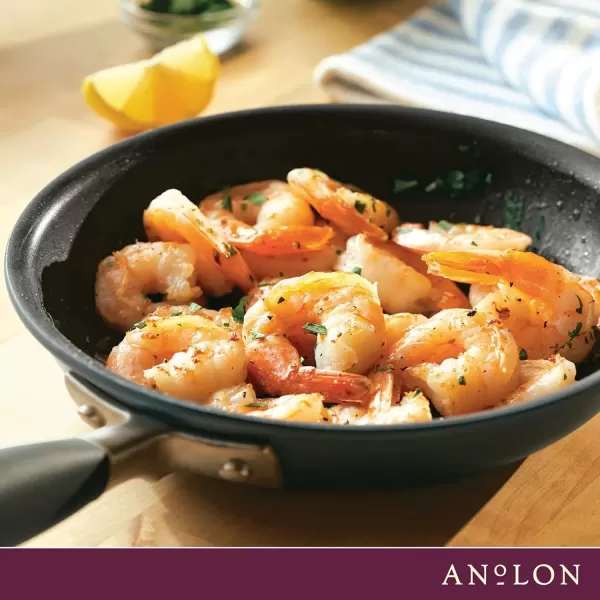 imageAnolon Advanced Home HardAnodized Nonstick Skillets 12Inch with Lid BronzeMoonstone