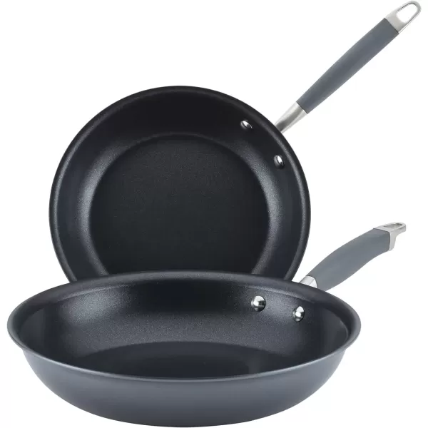 imageAnolon Advanced Home HardAnodized Nonstick Skillets 12Inch with Lid BronzeMoonstone