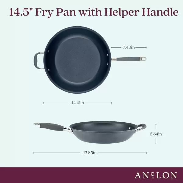 imageAnolon Advanced Home HardAnodized Nonstick Skillets 12Inch with Lid BronzeMoonstone