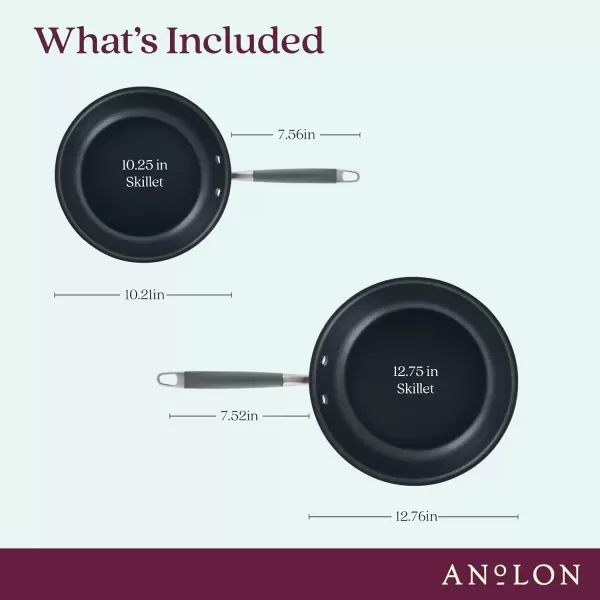 imageAnolon Advanced Home HardAnodized Nonstick Skillets 12Inch with Lid BronzeMoonstone
