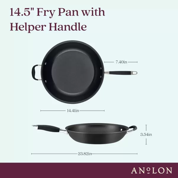 imageAnolon Advanced Home HardAnodized Nonstick Skillets 12Inch with Lid BronzeOnyx