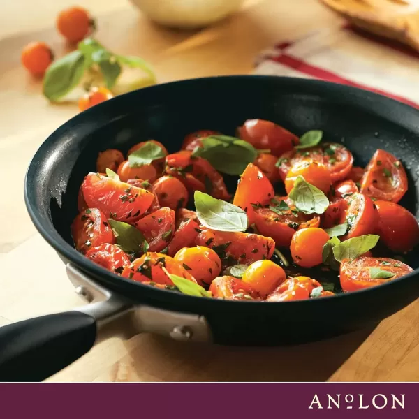 imageAnolon Advanced Home HardAnodized Nonstick Skillets 12Inch with Lid BronzeOnyx