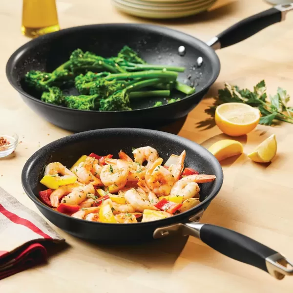 imageAnolon Advanced Home HardAnodized Nonstick Skillets 12Inch with Lid BronzeOnyx