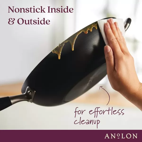imageAnolon Advanced Home HardAnodized Nonstick Skillets 12Inch with Lid BronzeOnyx