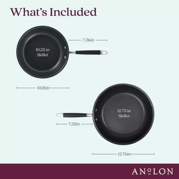 imageAnolon Advanced Home HardAnodized Nonstick Skillets 12Inch with Lid BronzeOnyx