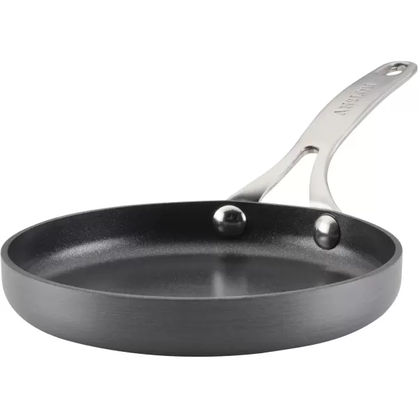 imageAnolon Hard Anodized Nonstick Mini SkilletFryingEgg Pan Stainless Steel Handle 65quot Gray