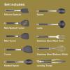 imageAnolon SureGrip Nonstick Nylon Solid Spoon Gray 1325Inch Tools and Gadgets  46283Tool Set 10 Piece