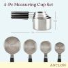 imageAnolon SureGrip Tools and Gadgets Magnetic Measuring Cup Set Stackable 4 Piece Stainless SteelMeasuring Cup Set